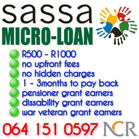 Sassa Short Term Micro Loan In Pretoria Gauteng