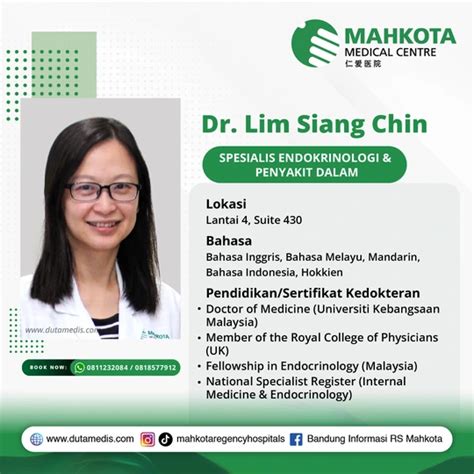 Profil Dr Lim Siang Chin Duta Medis