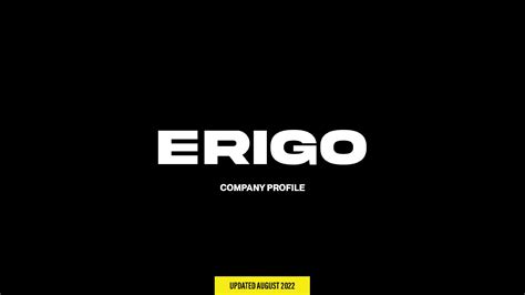 Erigo Company Profile – ERIGO