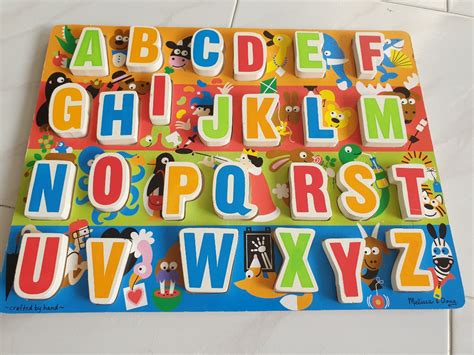 Melissa Doug Jumbo Abc Wooden Chunky Puzzle Online