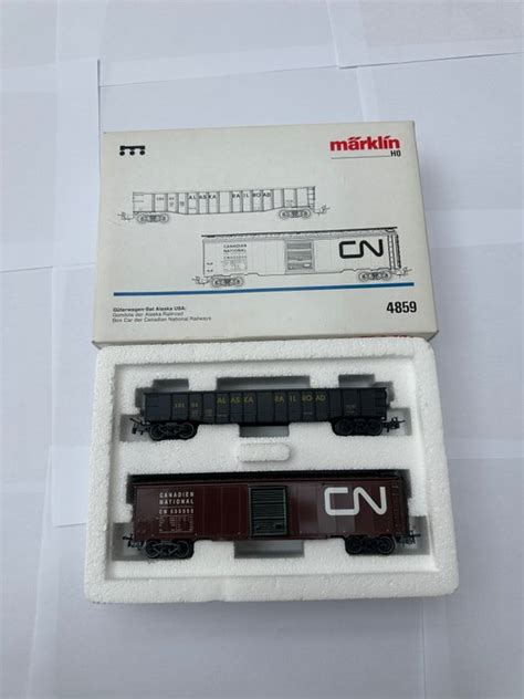 Märklin H0 4859 Model train freight wagon set 1 Gondola Box