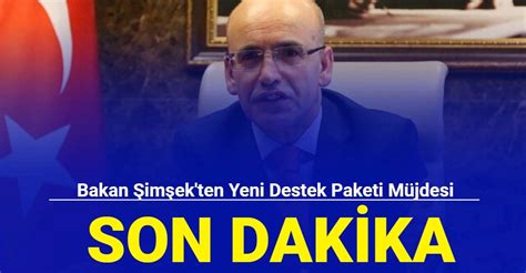 Son dakika Bakan Şimşek ten yeni destek paketi müjdesi