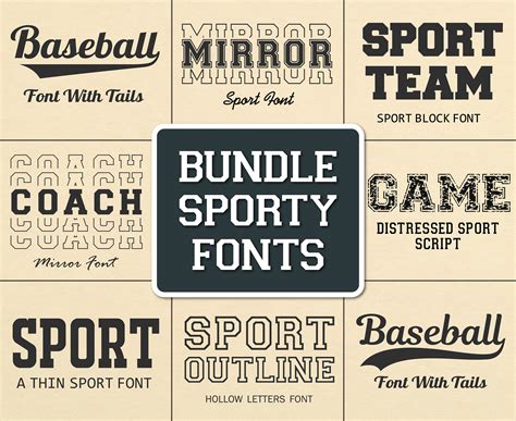 Bundle Baseball Fonts Bundle Sport Fonts Vahsity Font College Font ...