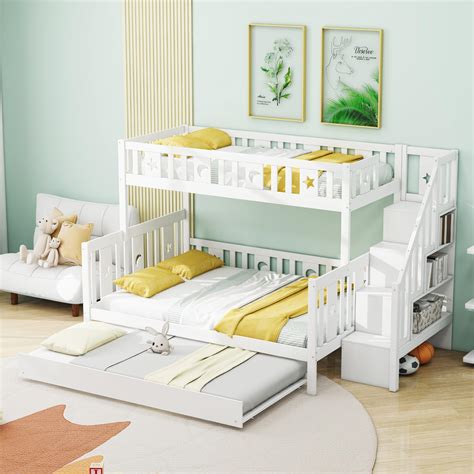 Feztoy Etagenbett Mit Schubladen Kinder Bett Mit Treppe Hochglanz