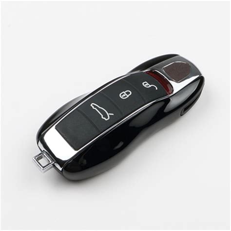 Black Car Key Case Solid Color Old Style For Porsche Macan