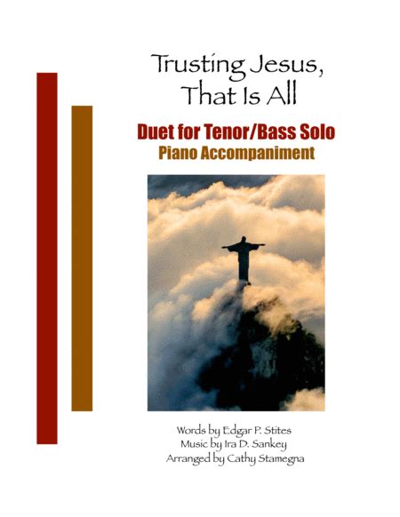 Trusting Jesus That Is All Duet For Tenorbass Solo Piano