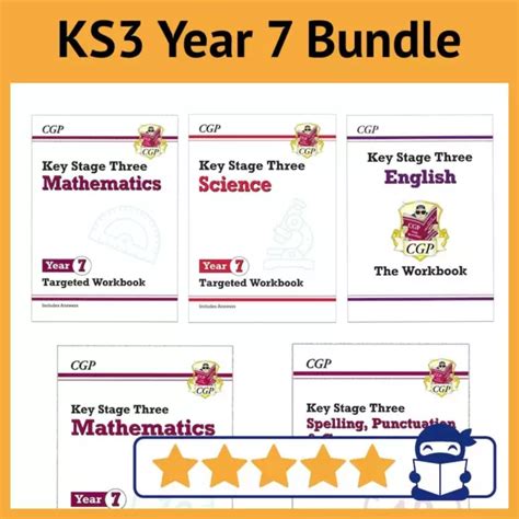 Ks3 Year 7 Maths English Science Workbook Bundle With Answers Cgp New £32 30 Picclick Uk