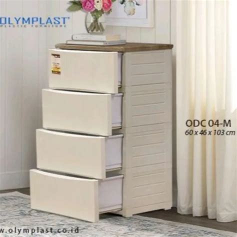 LEMARI PLASTIK OLYMPLAST ODC 04 M LEMARI LACI DRAWER CABINET SUSUN 4