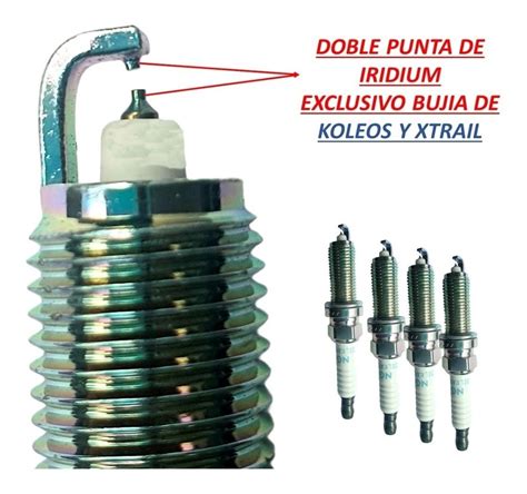 Bujias Para Renault Koleos Punta Iridium Originales Kit De Mercado