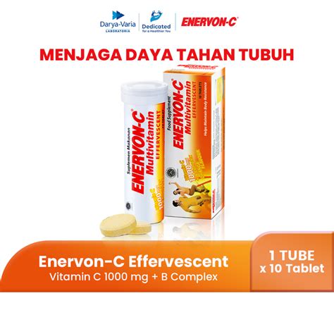 Jual Enervon C Effervescent Vitamin C Dan B Complex Suplement Daya