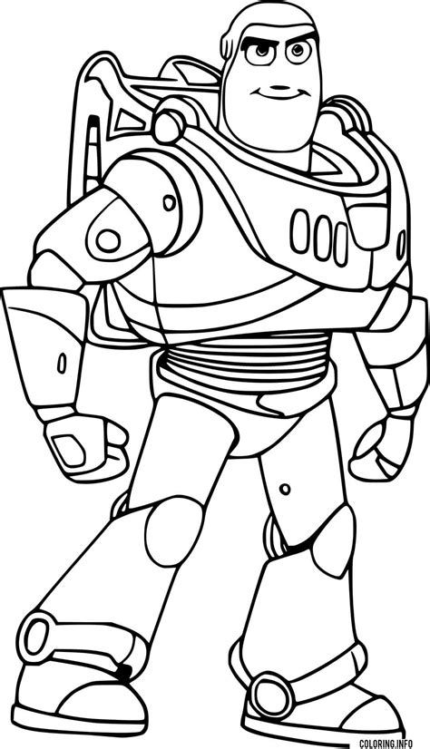 Buzz Lightyear Smiling Coloring Page Printable