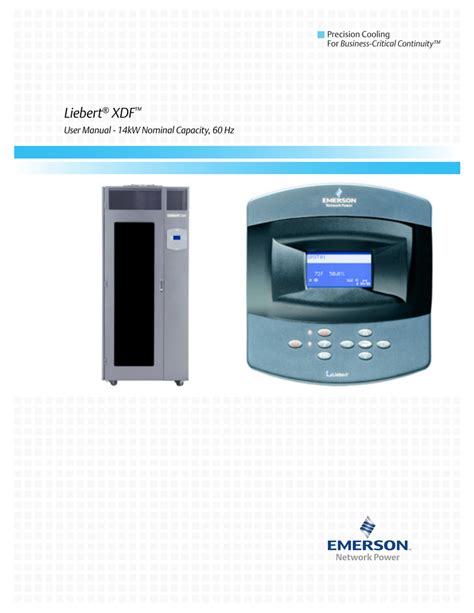 Liebert Xdf User Manual 14kw Nominal Capacity 60 Hz Precision Cooling