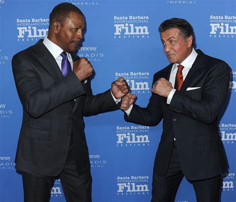 Photo Carl Weathers Et Sylvester Stallone E Dition Du Santa