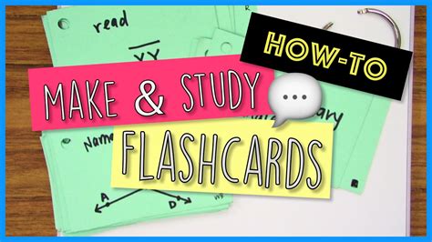 How To Make And Use Flashcards School Tips Youtube