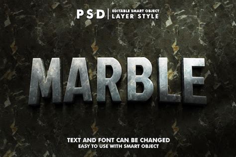 Effet De Texte R Aliste D En Marbre Psd Premium Psd Premium