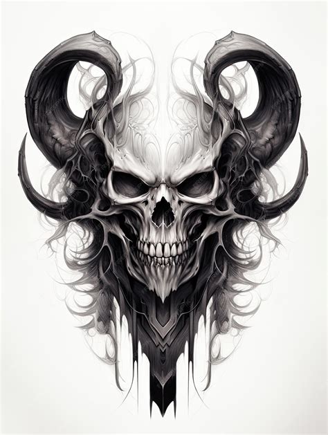 Premium Photo | Demon skull as a tattoo idea