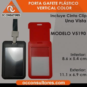 Porta Gafete Plastico Credencial Vertical Horizontal Transparente