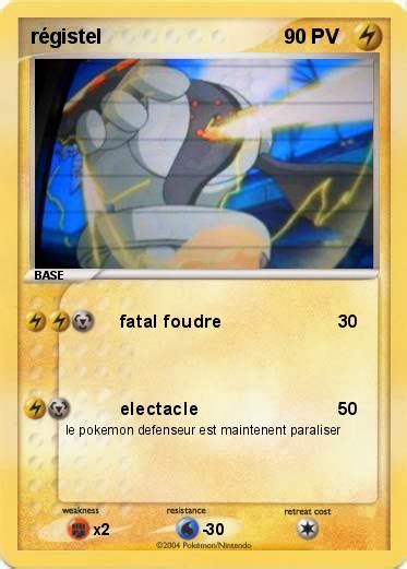 Pokémon registel 3 3 fatal foudre Ma carte Pokémon