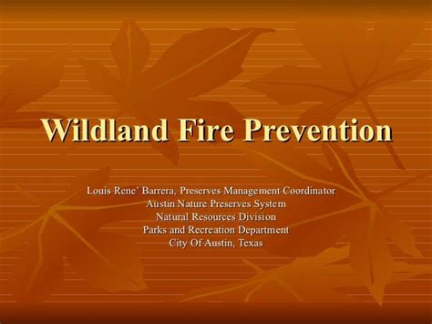 Wildland Fire Prevention Rev 1