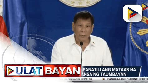 Satisfaction Rating Ni Pres Duterte Nananatiling Mataas Ayon Sa Sws