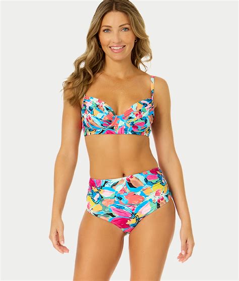 Amalfi Floral Convertible Bikini Bottom Swimsuit Walmart