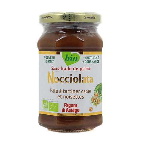 Rigoni di Asiago Pâte à tartiner cacao et noisettes Nocciolata bio