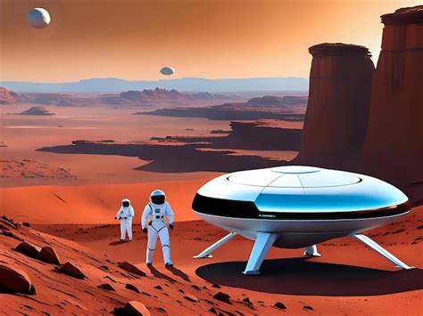 Starship Design Concept For Future Manned Mars Mission Premium Ai