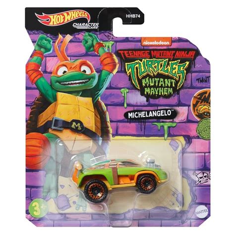Mattel Hot Wheels Character Car TMNT Michelangelo Tumbleweed Toys