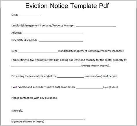 30 Eviction Notice Template Templates 1 Resume Examples