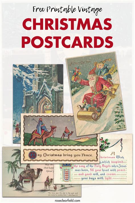 Free Printable Vintage Christmas Postcards - Rose Clearfield