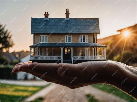 Premium Ai Image Photo Of Close Up Hand Holding Mini House Generative Ai