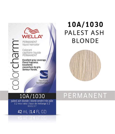 Wella Colorcharm Permanent Liquid Hair Color 9apale Ash Blonde 42ml