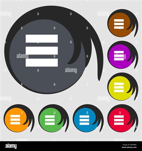 Men De Lista El Icono De App S Mbolos De Ocho Botones De Colores