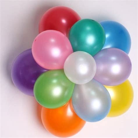 Jual 50 Pcs Balon Metalik Warna Warni Balon Latex Balon Tiup