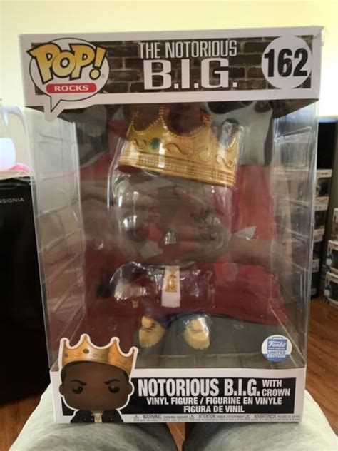 Funko Pop Rocks Notorious B I G With Crown 10 Inch Biggie Smalls 162