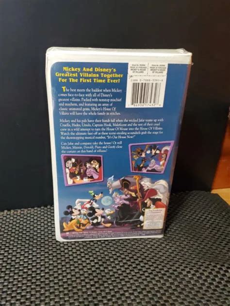 DISNEY PRESENTS MICKEYS House Of Mouse Villains VHS Clamshell Case NEW