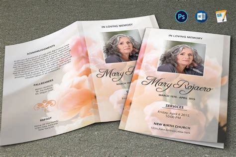 Bifold Funeral Program Template Catholic Template Microsoft Word Free