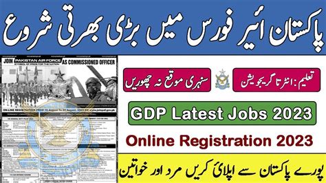 Pakistan Airforce Latest Jobs Paf Latest Jobs New Jobs In Paf