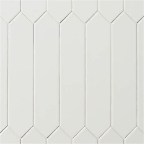 Kent White 3x12 Picket Polished Ceramic Wall Tile Ceramic Wall Tiles