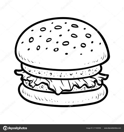 Hamburgesa Para Colorear Hamburguesas Colorear Dibujos