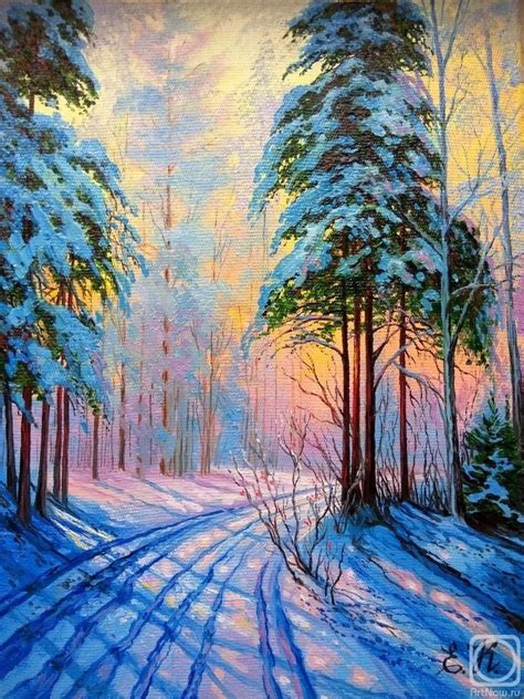 Beautiful snow scene acrylic painting tutorial sophia art – Artofit