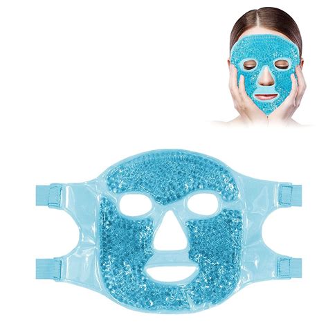 Cold Face Eye Mask Ice Pack Reduce Face Puffy Eyes, Dark Circles,Gel Beads Hot Heat Cold ...