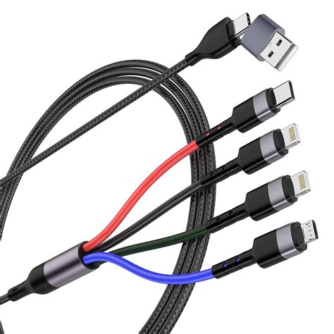 Opluz 1 8M USB C Multi Cavo Di Ricarica Veloce 4 In 1 Multi Cavo Di