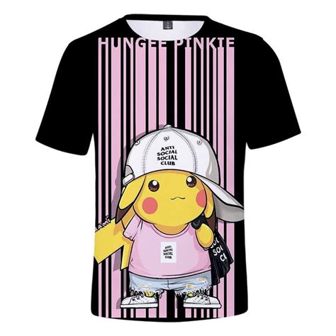 T Shirt Pok Mon Pikachu Anti Social La Pok Mon Boutique