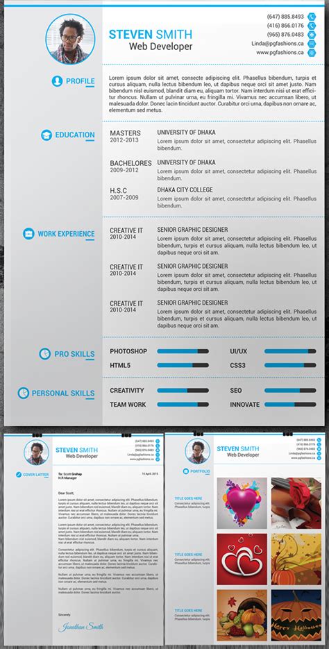 Free Elegant Modern Cv Resume Templates Psd Freebies Graphic