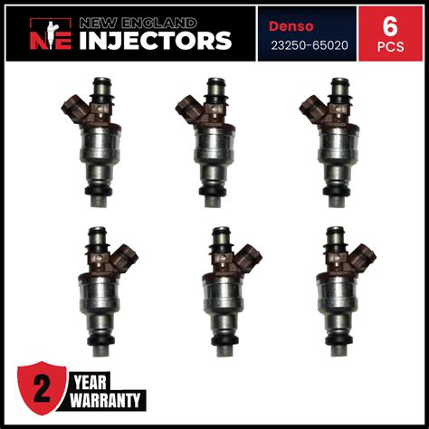 OEM Denso 23250 65020 Fuel Injector Set Of 6 1989 1995 Toyota Pickup 3