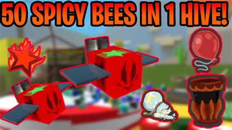 50 Gifted Spicy Bees In Bee Swarm Simulator YouTube