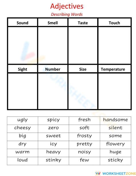 Adjectives Drag And Drop Worksheet