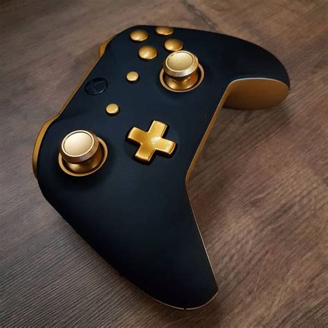 Controle Xbox One Preto Fosco Dourado Ouro Consoles De Videogame