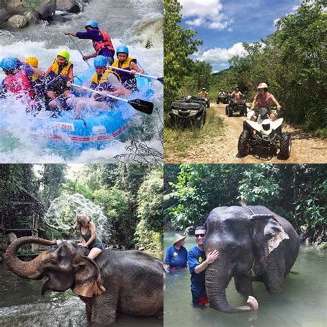 E Premium Day Trip Elephant Care Atv Mins Rafting